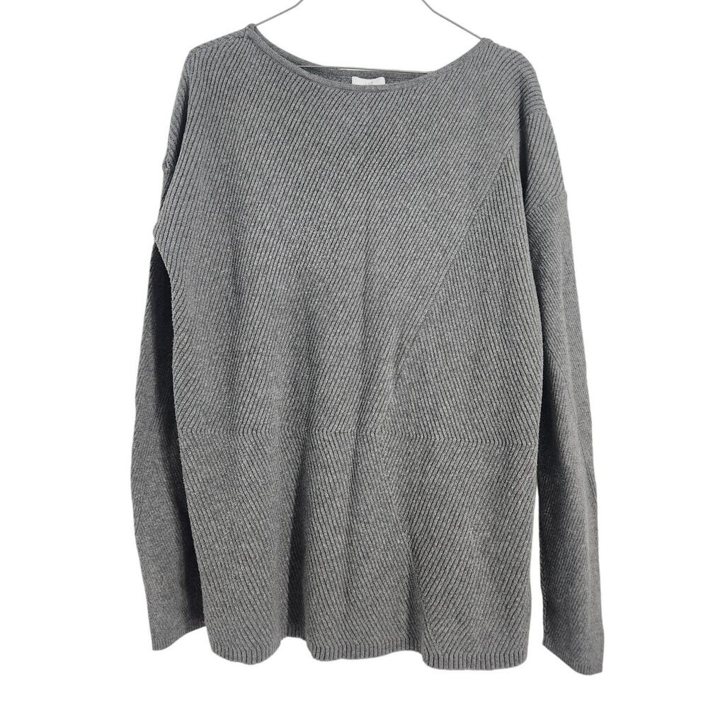 J Jill Gray Sweater Womens Size Medium M
